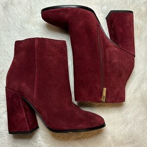 Jessica Simpson Suede Burgundy Boots